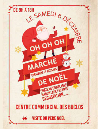 Affiche marché de Noël des Buclos