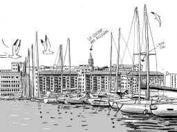 Le clocher des Accoules, depuis le Vieux Port